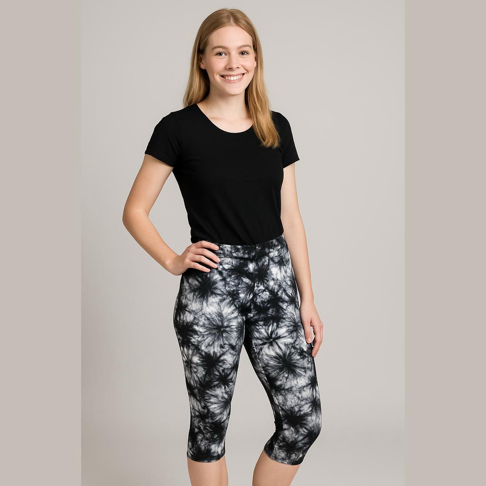 Livi Active by Lane Bryant Tie-Dye Cropped Leggings, Size 10